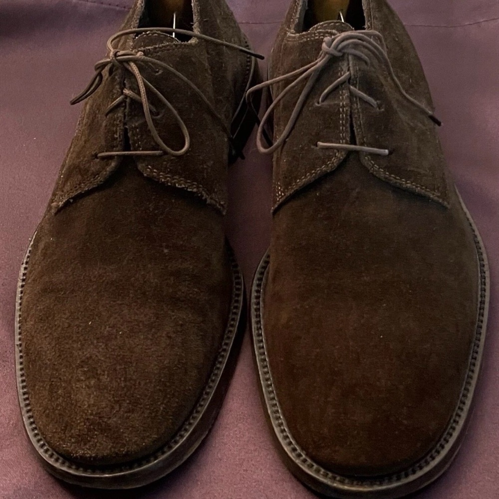 Banana Republic Dark Brown Suede Oxfords-Made in Italy-Size 10D